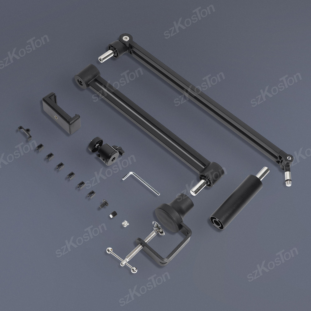Adjustable Microphone Boom Arm Extended Riser with Cable Management Low ...