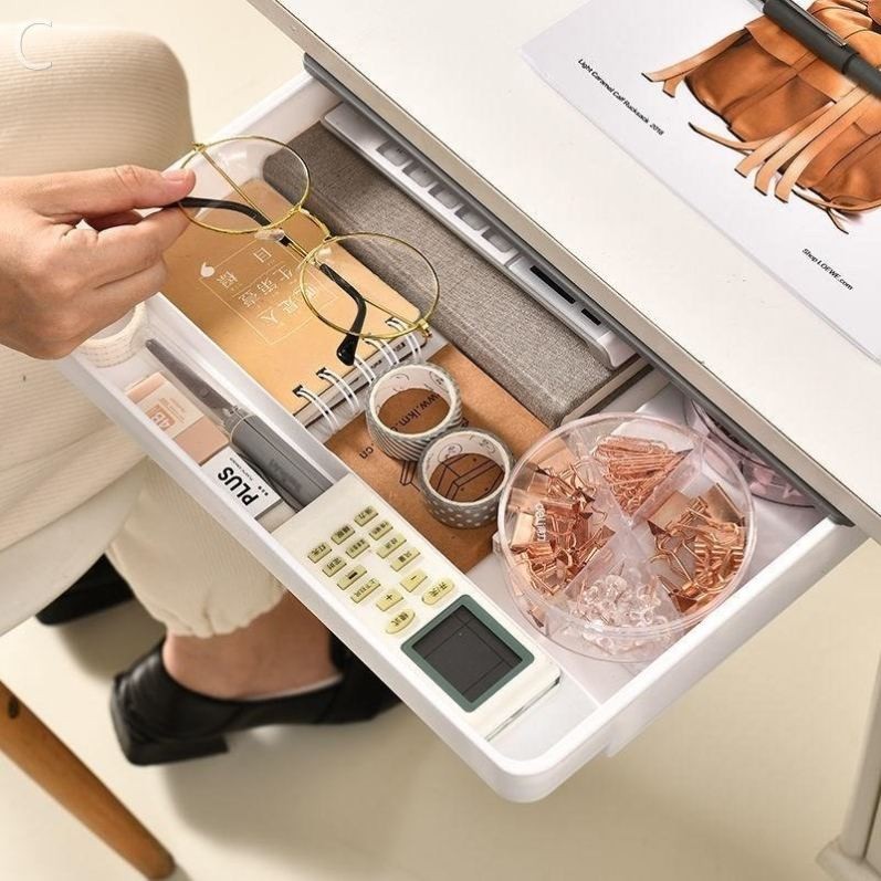 Hidden storage box drawer-type hidden compartment//// Under-table ...