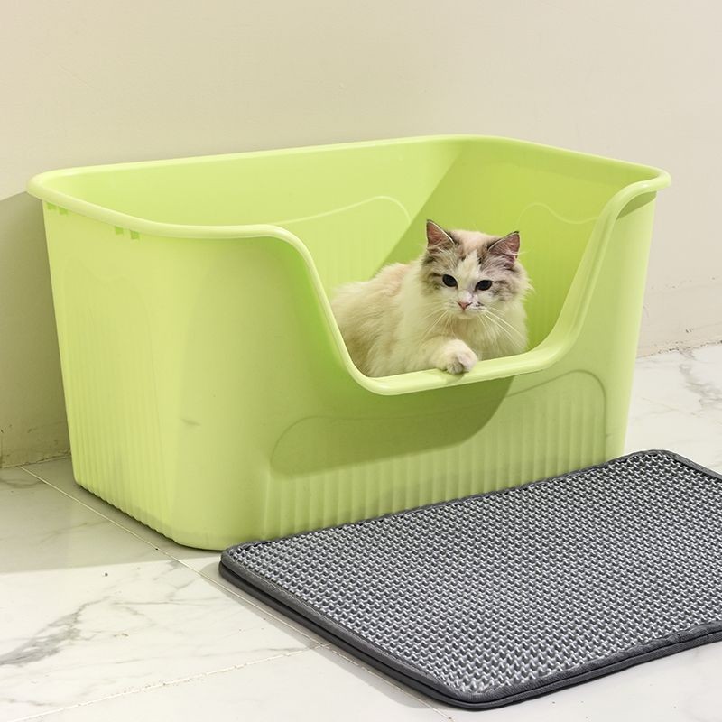 Extra Large Cat Litter Box, Extra Large Semi-enclosed Cat Toilet, Anti ...