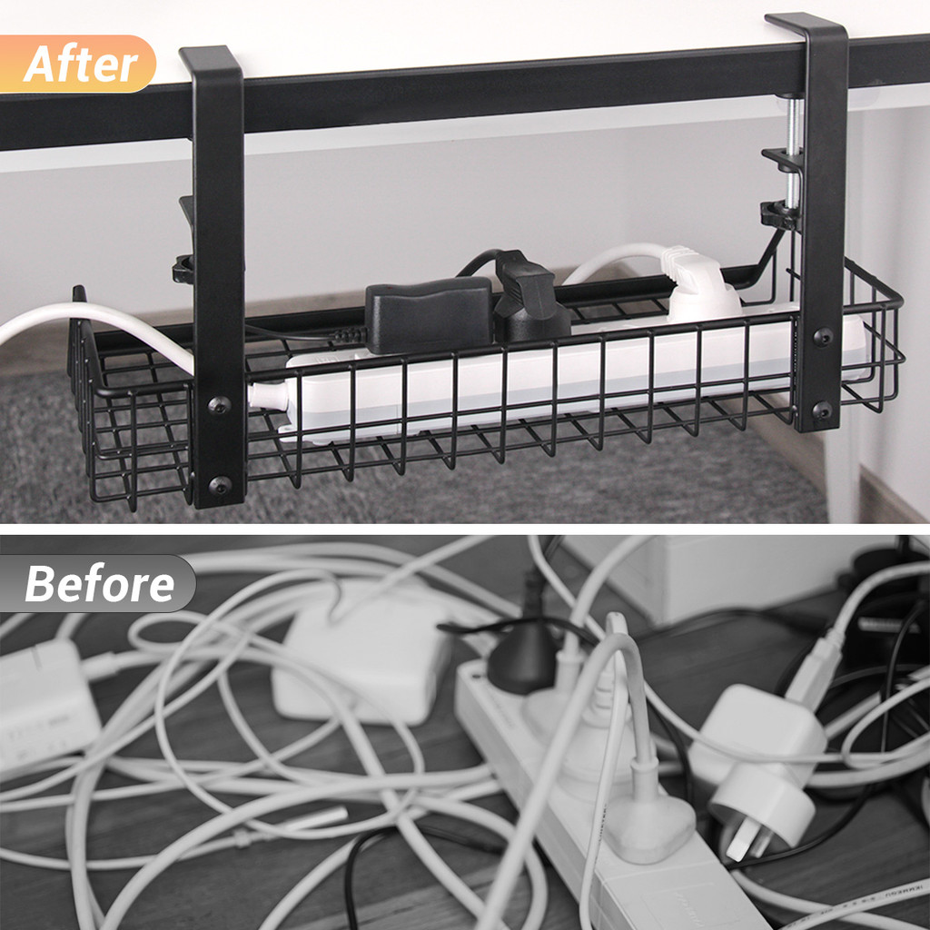 Under Desk Cable Management Wire Organizer Tray Table Pc Cabel Manager ...