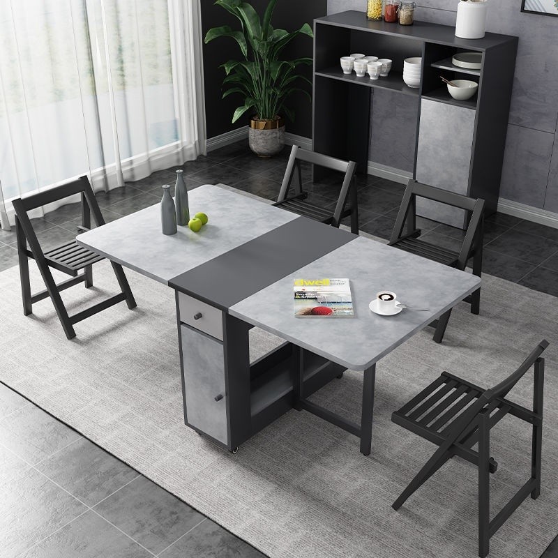 Foldable Dining Table Extendable Dining Table Multifunctional Dining ...