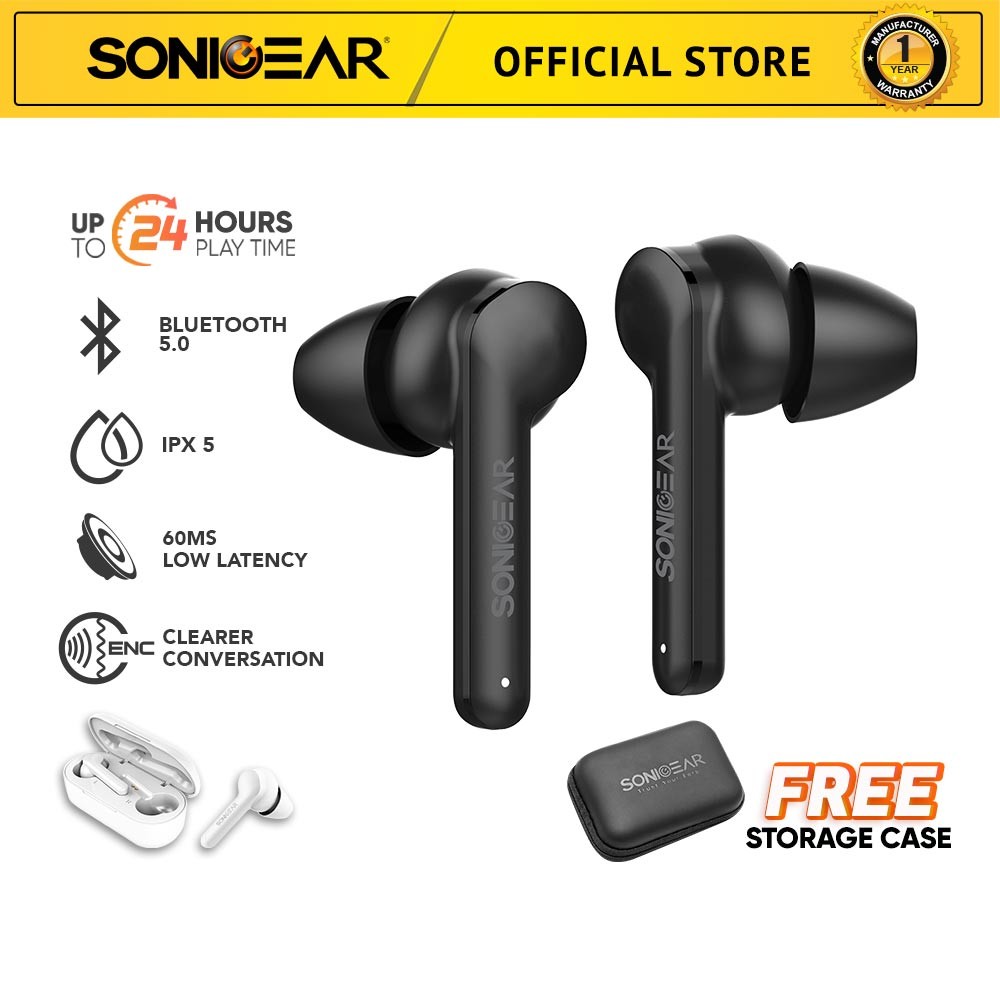 SonicGear TWS Pro Wireless Stereo Earbuds Bluetooth 32 Hours