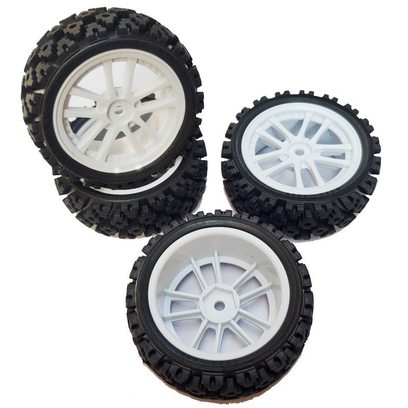 4Pcs 70Mm 1/10 RC Off-Road Buggy Car Rubber Tires Wheel Tyres Front For ...