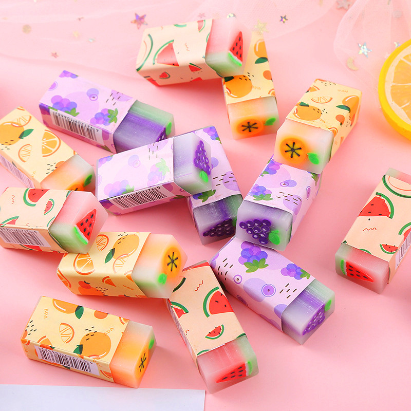 𝐉𝐔𝐈𝐂𝐘 𝐄𝐑𝐀𝐒𝐈𝐍𝐆 10/20/30/40/50pcs Fruit Rubber Eraser Kid Children ...