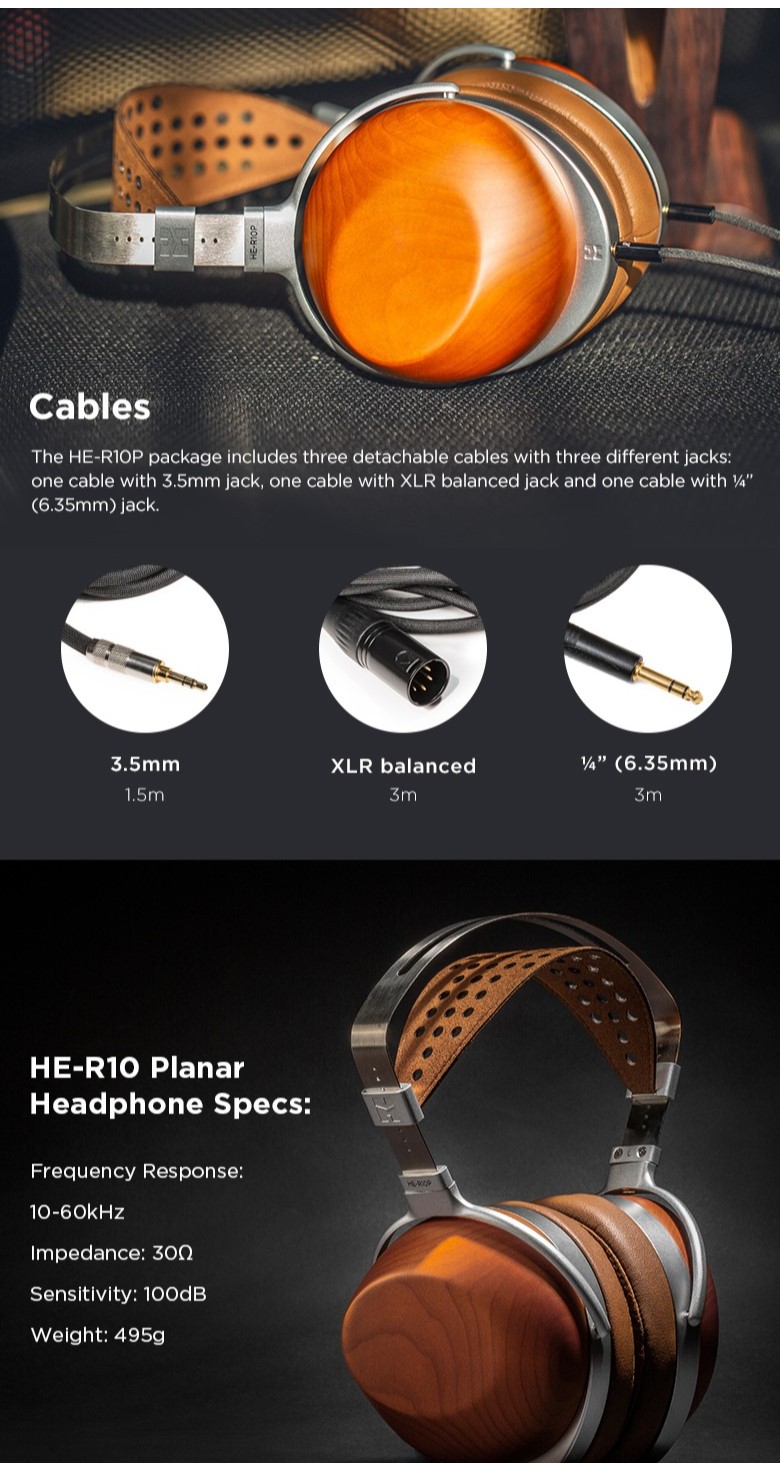 Hifiman HE-R10P, Closed-Back Planar Magnetic Headphones: Nanotechnology ...