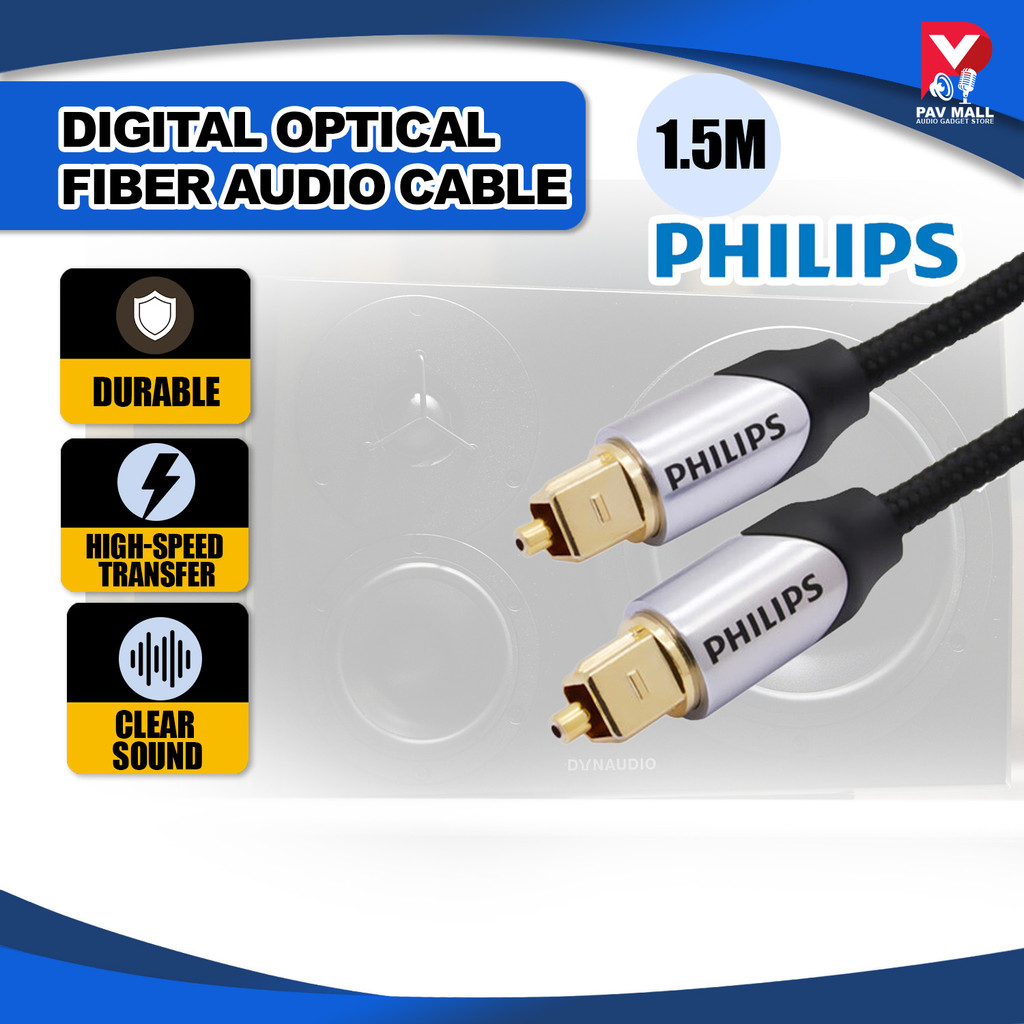 Philips Digital Fiber Optical Audio Cable | Optical Cable SWR213O/93 ...