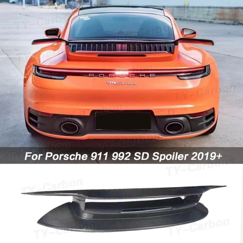 Real Carbon Fiber Car Rear Trunk Wing Spoiler For Porsche 911 992 Rear ...