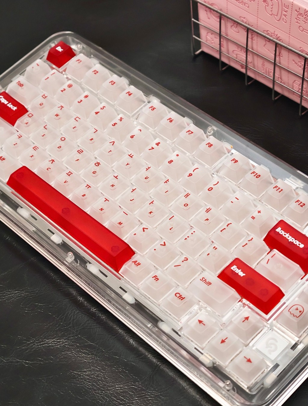 Red White Foggy Keycap Cherry Profile 131 Keys PBT Five-sided Dye ...