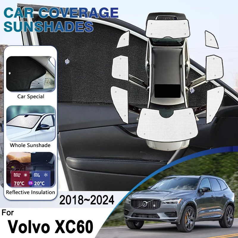 Anti-UV Car Windows Shading For Volvo XC60 2018~2024 2020 2021 Car ...