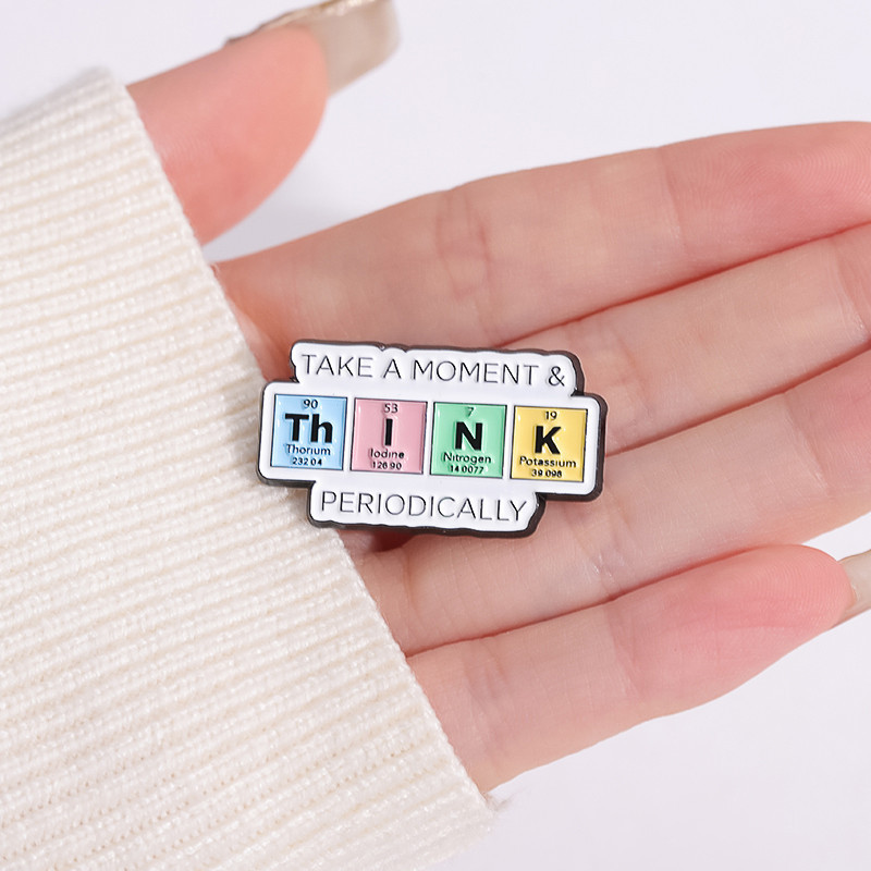 Periodic Table of Chemical Elements Enamel Brooch Cute Sloth Backpack ...
