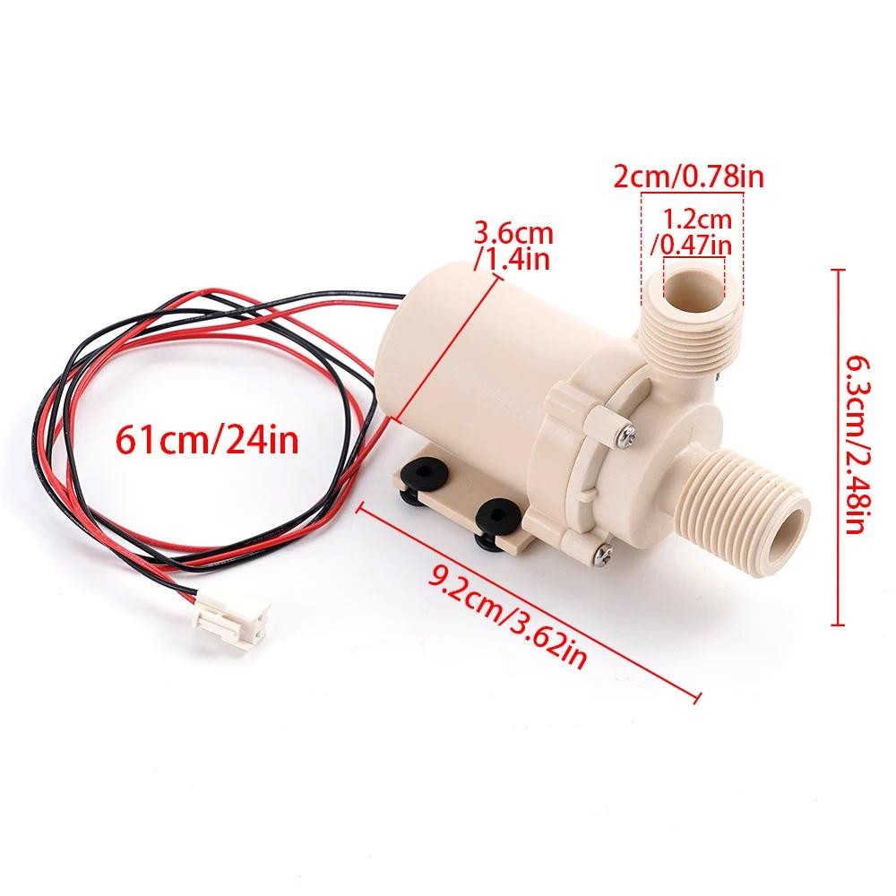 24V DC Water Pump 800L/H 5M Solar Brushless Motor Hot Circulation Pump
