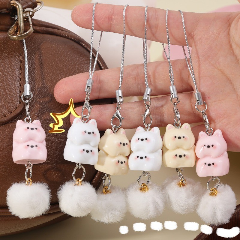 Cute Siamese Cat Charm - Keyring Hang Ornament - Backpack Key Ring ...