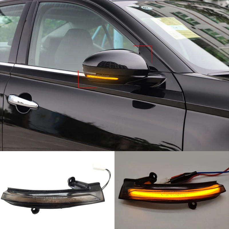 Dynamic Turn Signal Light For Skoda For Octavia Mk3 A7 5E 2013 2014 2015 2016 2017 2018 2019 Rearview Mirror Blinker Indicator Side Mirror Flashing Lamp(Turn Signal - View #9