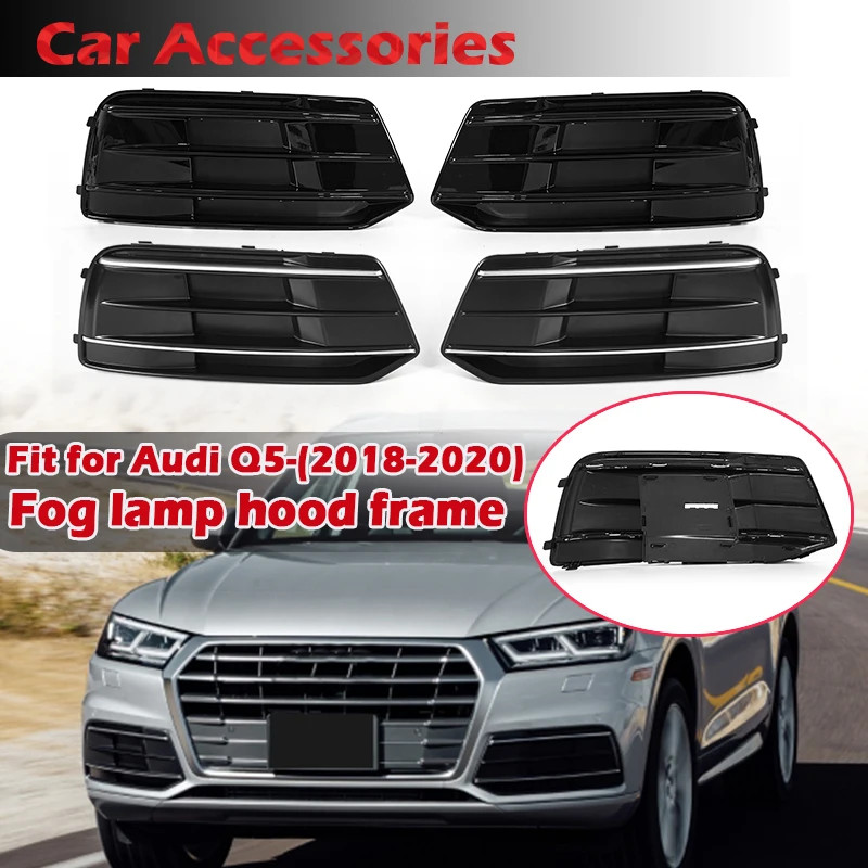Front Grille Für Audi Q5 SLine SQ5 2013-2017 - Schwarz Chrom Optik
