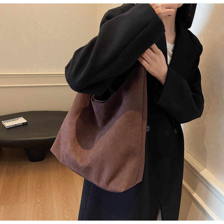JASMIN NOIR Faux Suede Women's Shoulder Bag Retro Crossbody Bag Hobos ...