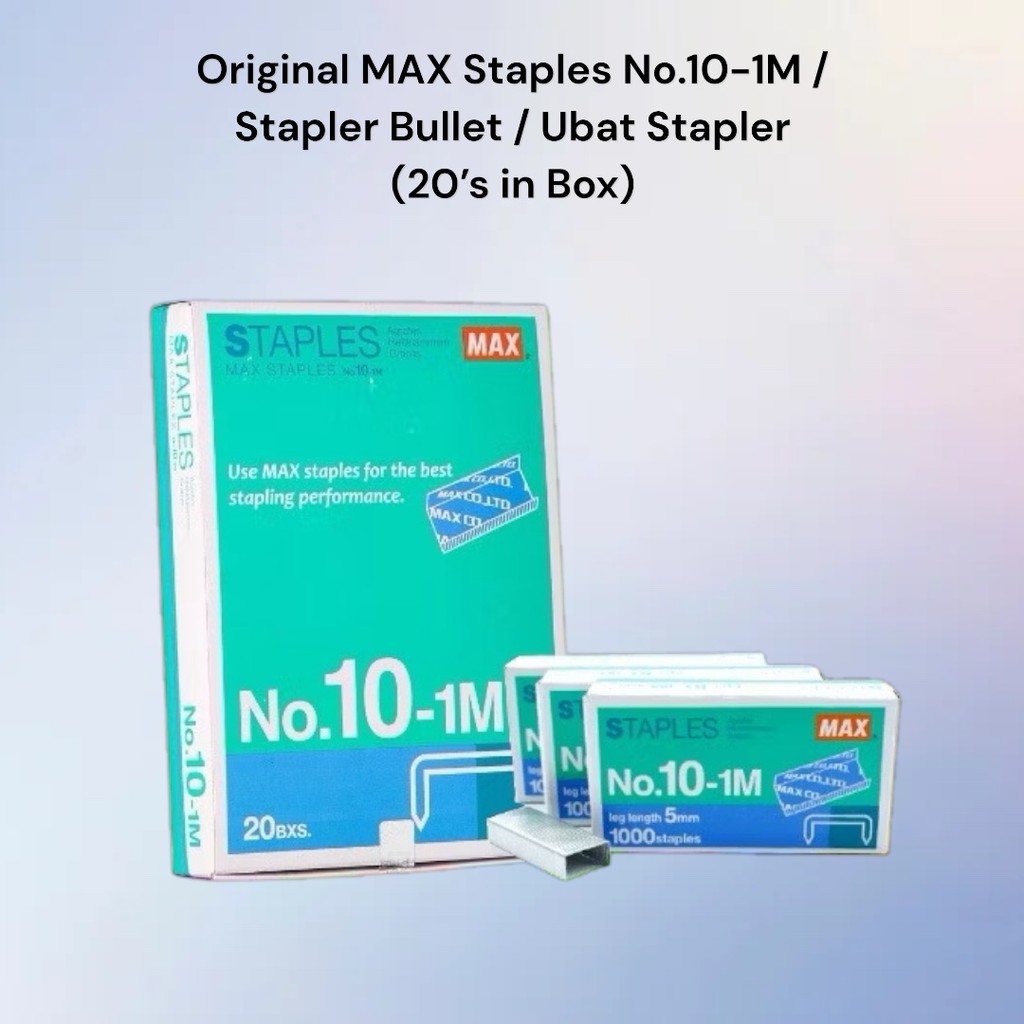 Original MAX Staples No.10-1M / Stapler Bullet / Ubat Stapler (20’s in ...