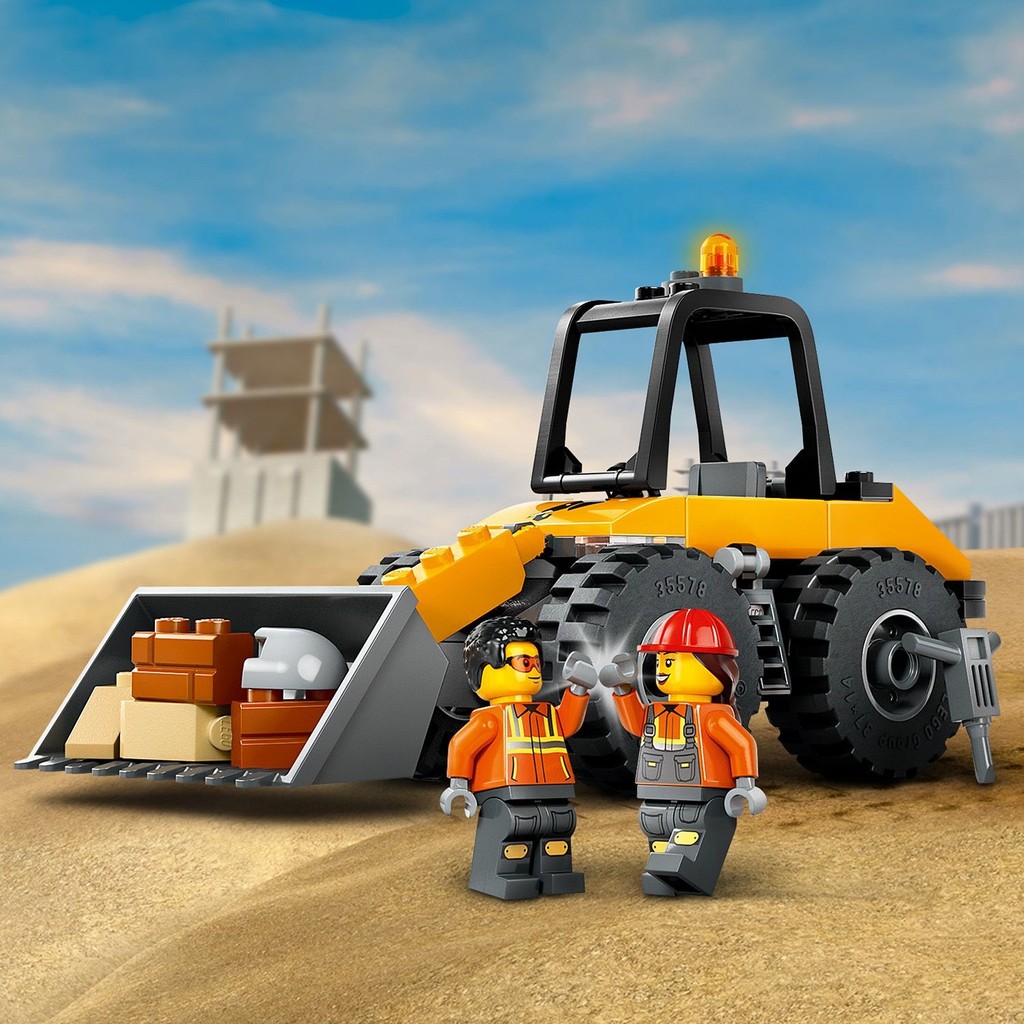 LEGO 60450 City Yellow Construction Wheel Loader Building Toy Set (81 ...