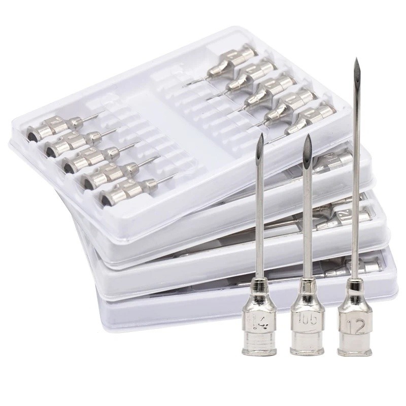 20ML Adjustable Syringe Fiber Glass injector + 1 Dozen Assorted Needles ...