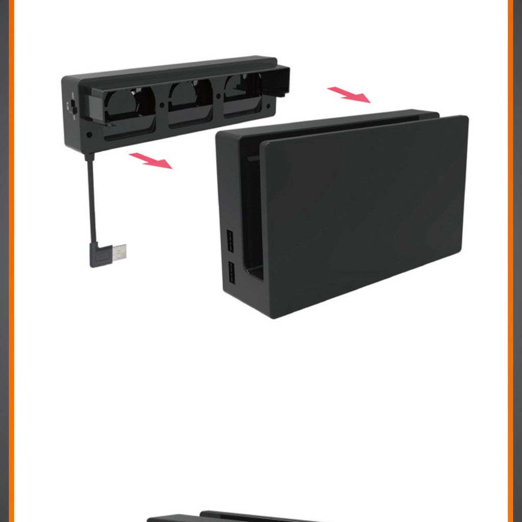 DOBE Nintendo Switch V1 V2 Cooling Fan 3 Fans Stand with USB Input ...