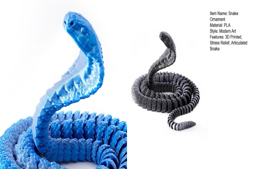 Realistic Snake Model Educational Snake Toy Handmade Articulated Snake ...
