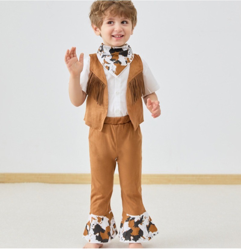 Terno for Kid Boy 1-8 Year Old Western Cowboy Set Baby Clothes for Boys ...