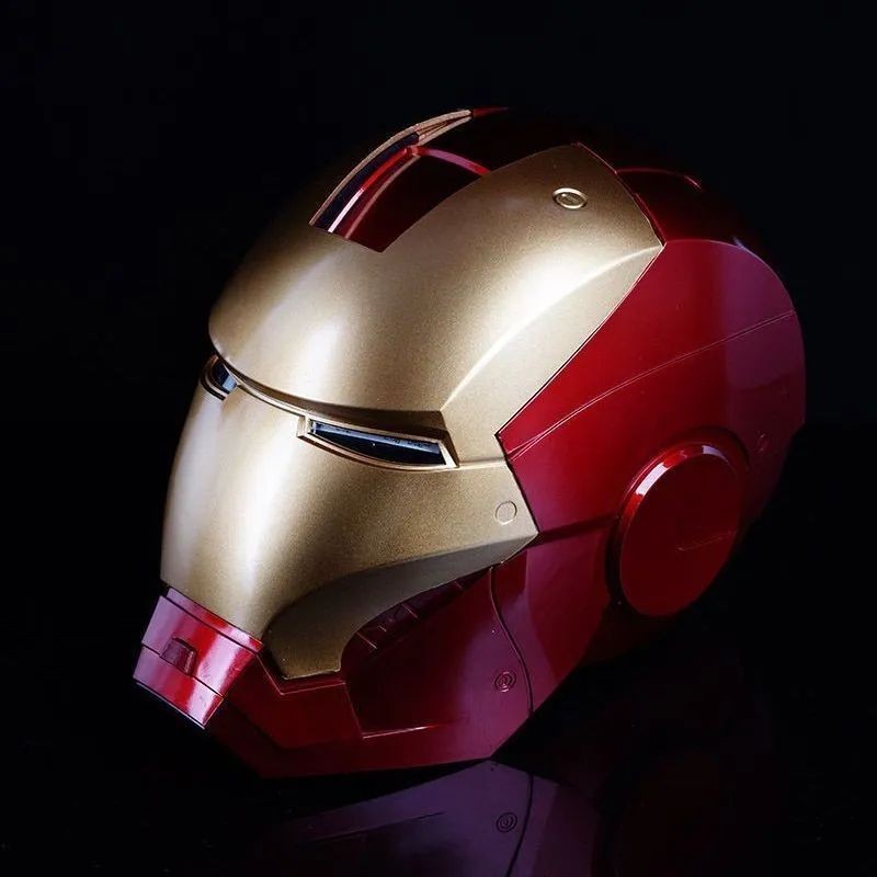 1wwk Iron Man Helmet Luminous Headgear Mask Javis Wearable Full Body ...