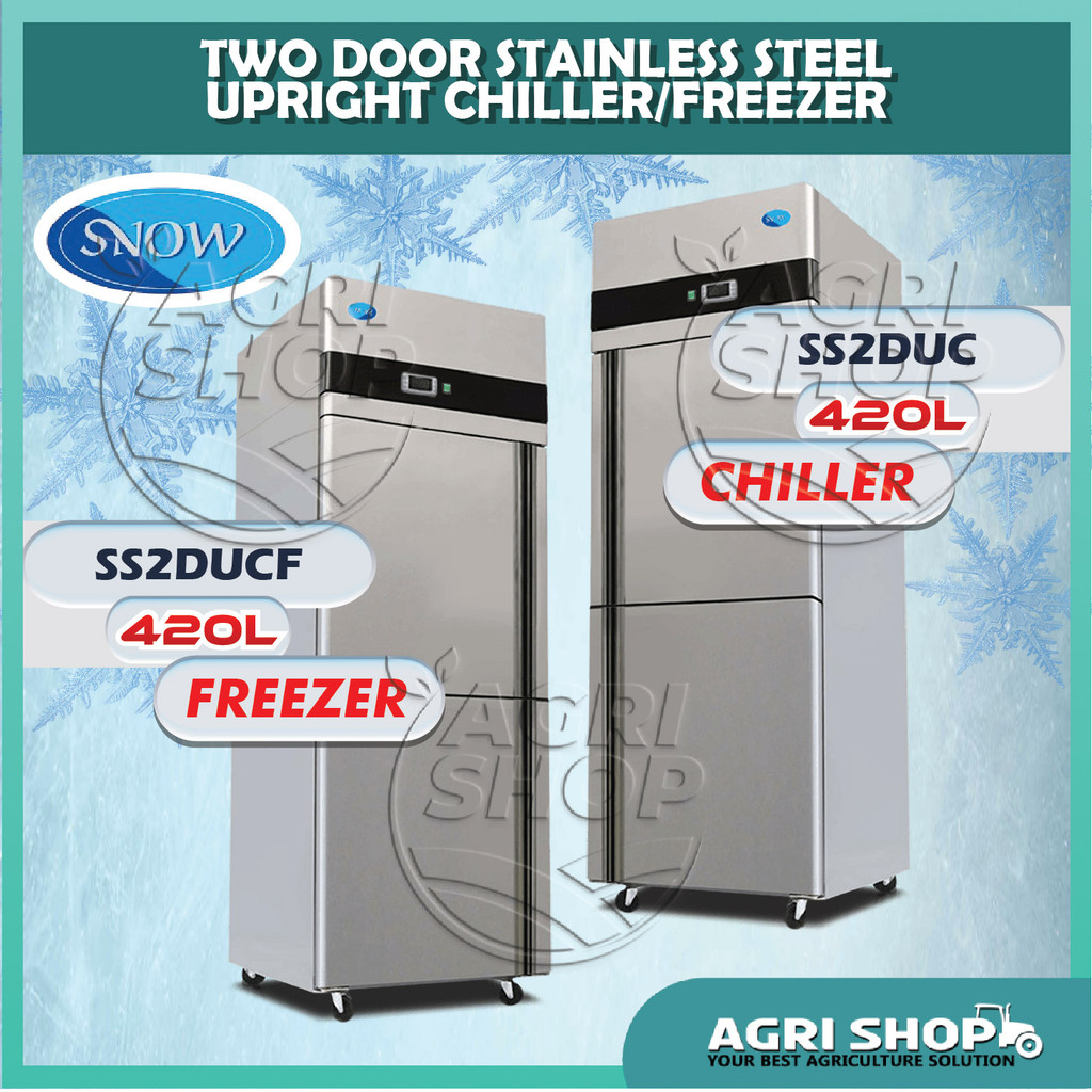 Agrishop SNOW Two Door Stainless Steel Upright Chiller/Freezer & Build ...