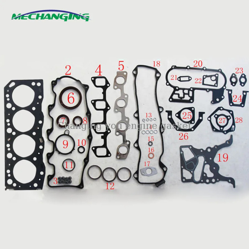 2LT 2L-T Engine Full Gasket Set For Toyota Land Cruiser, 4Runner, Hilux, Hiace