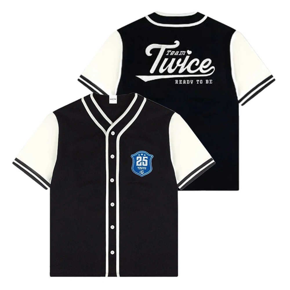 KPOP TWICE READY TO BE Tour Baseball Jersey T-shirt Momo Sana Mina