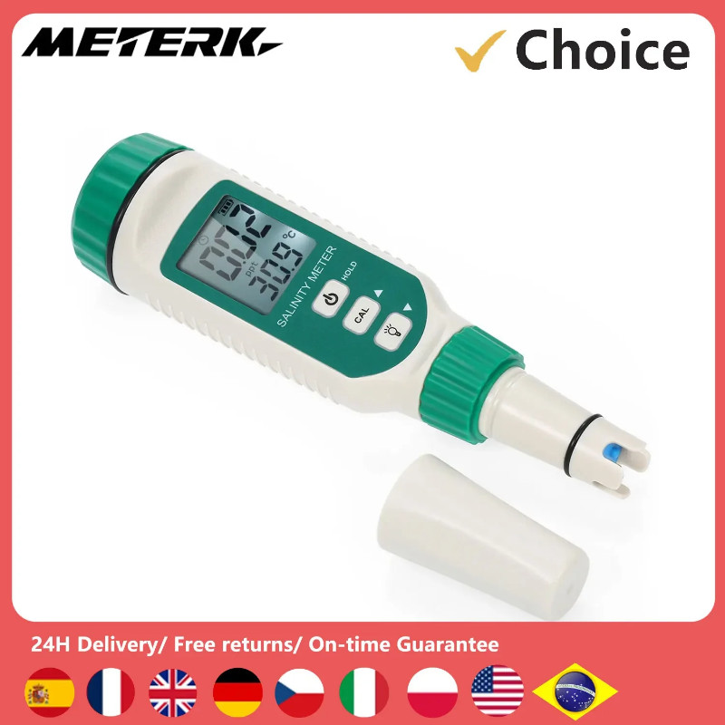 SMART SENSOR Portable Salinity Meter Handheld ATC Salinometer Halomete ...