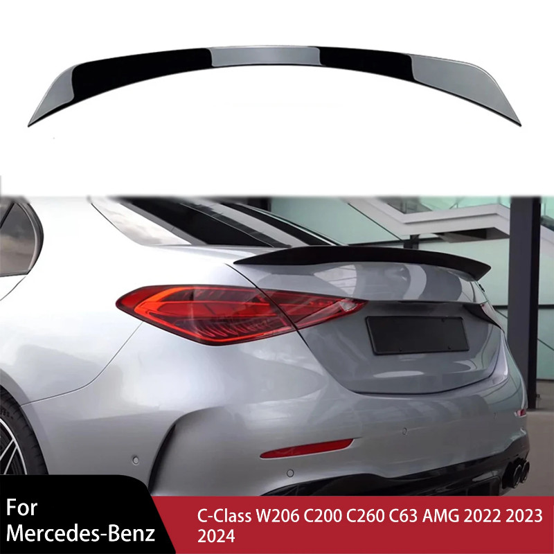 Rear Spoiler Wing Rear Trunk Lip Spoiler Trim for Mercedes-Benz C-Class ...