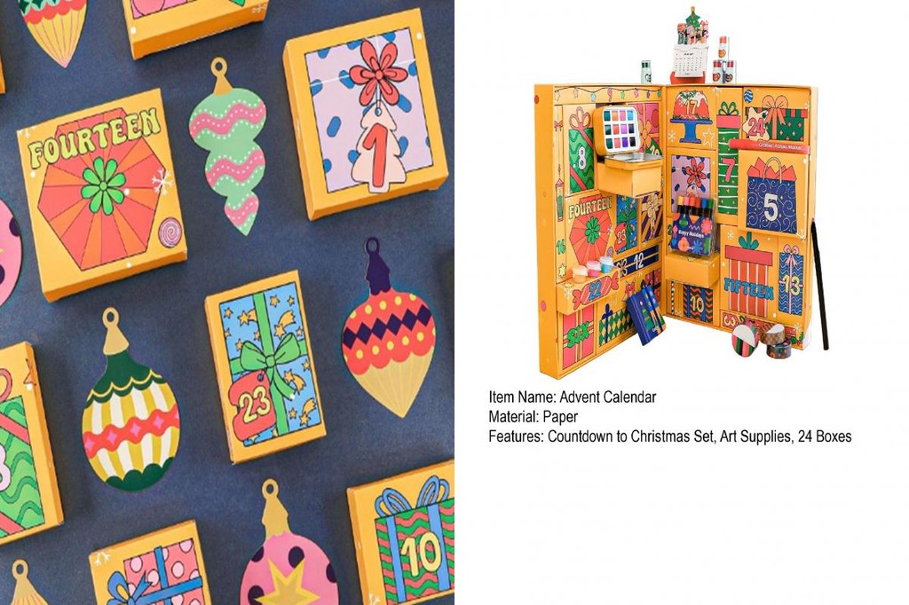 Holiday Gift Set Festive Art Supplies Box Christmas Art Supplies Set 24