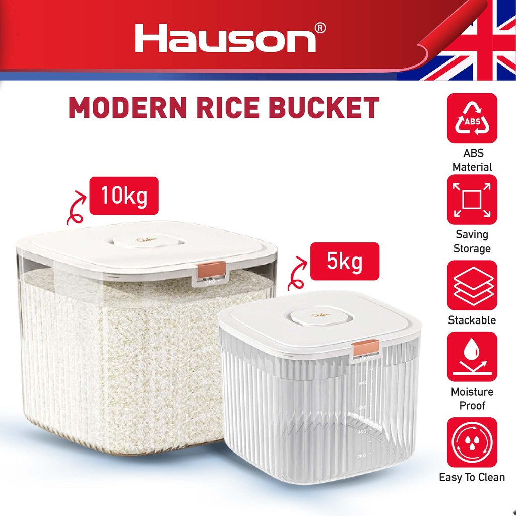 HAUSON 5KG/10KG Rice Storage Box Bekas Nasi Ketap Udara Grain Container ...