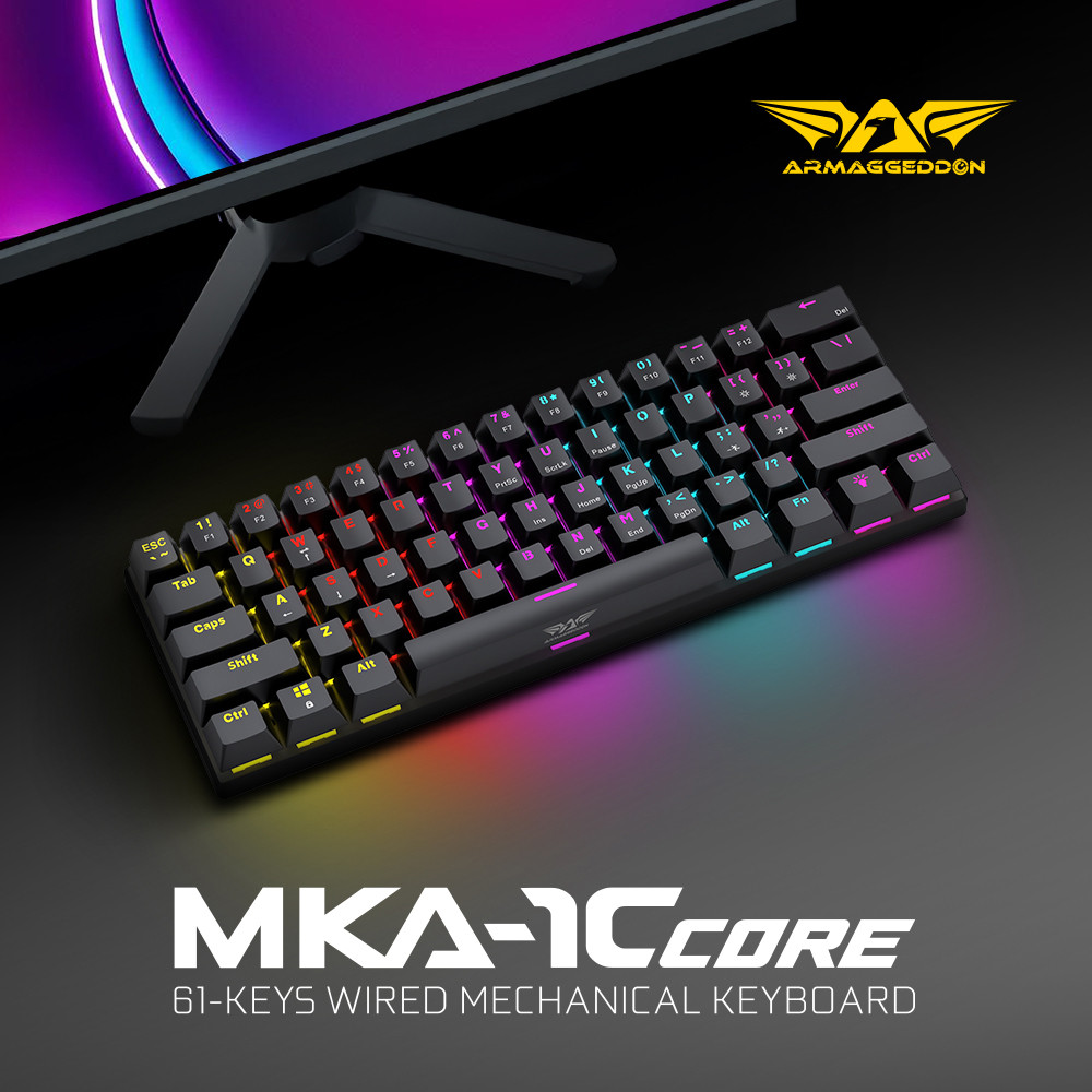 Armaggeddon MKA 1C LED Backlight 61 Key Mechanical Gaming Keyboard ...
