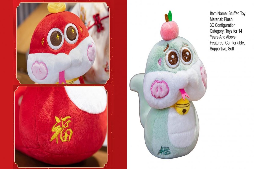 Snake Symbol Plush Toy Snuggle Buddy Snake Plush Chinese Zodiac Snake ...