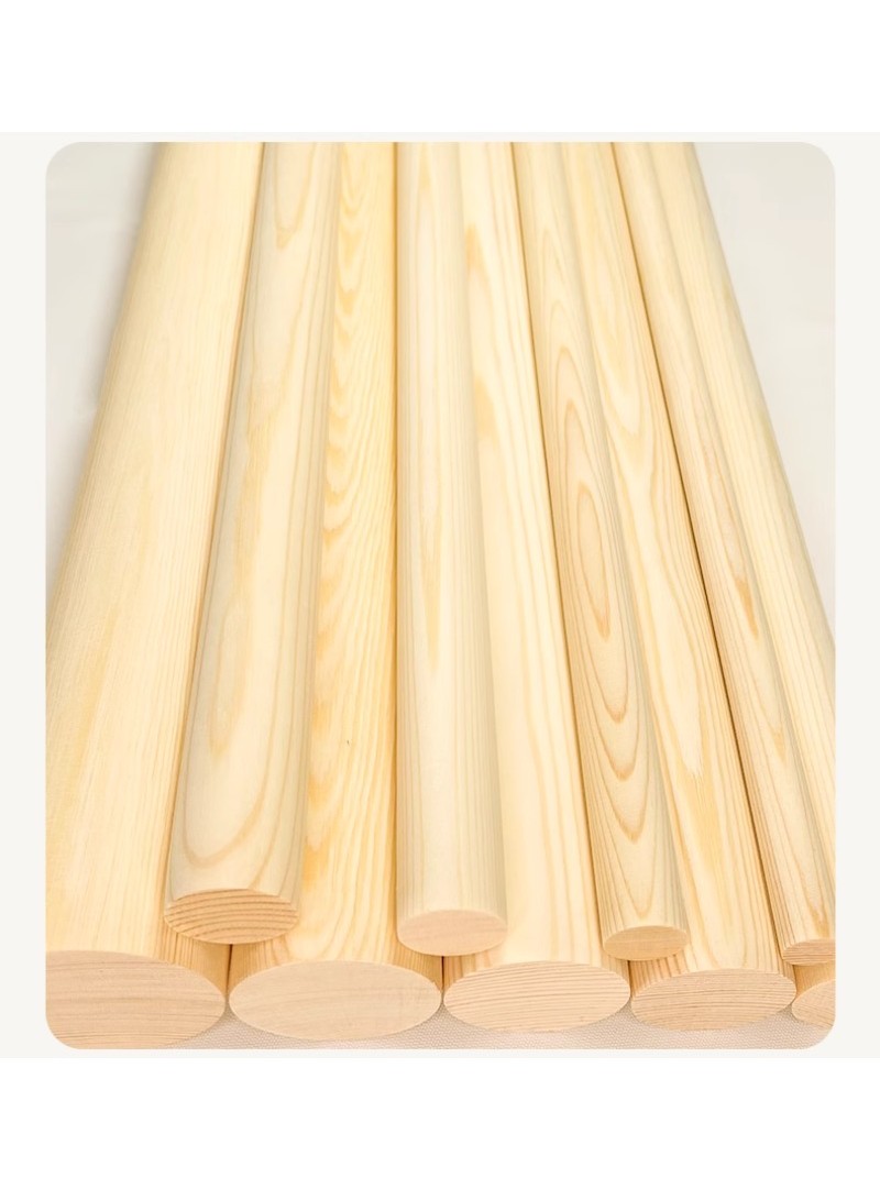 [Various Sizes] Round Wooden Sticks Pine Solid Wooden Sticks Model ...