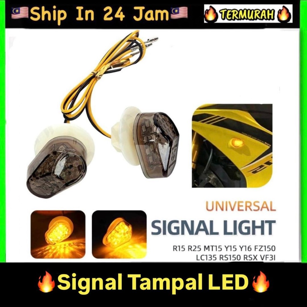 SIGNAL LED FAIRING TAMPAL UNIVERSAL MOTOR LC135 RS150 RSX R15 R15M R25 ...