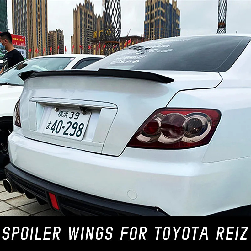 DZSFDGDDFGD Rear Spoilers For Toyota For Mark X For Reiz 2010-2017 Rear Trunk Lid Boot Ducktail Lip Spoiler Wings ABS Plastic Black Carbon Car Tuning Car Spoiler(Carbon Printing