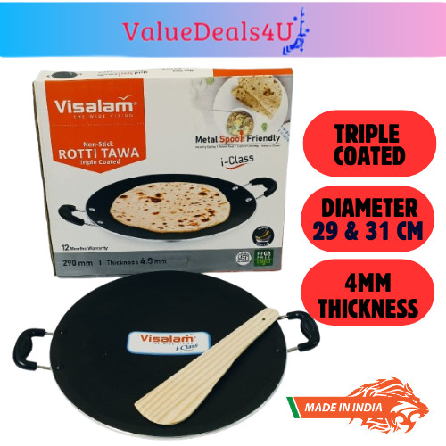 Grill Pan Non Stick Thosai Kal 29cm 30cm Rotti Tawa Capati Pan Roti ...