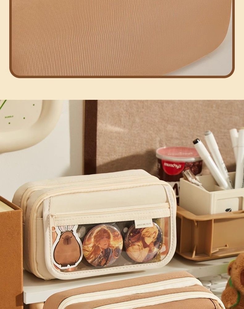 Capybara Pencil Case - Cute Cartoon Stationery Box For Girls, Kindergarten