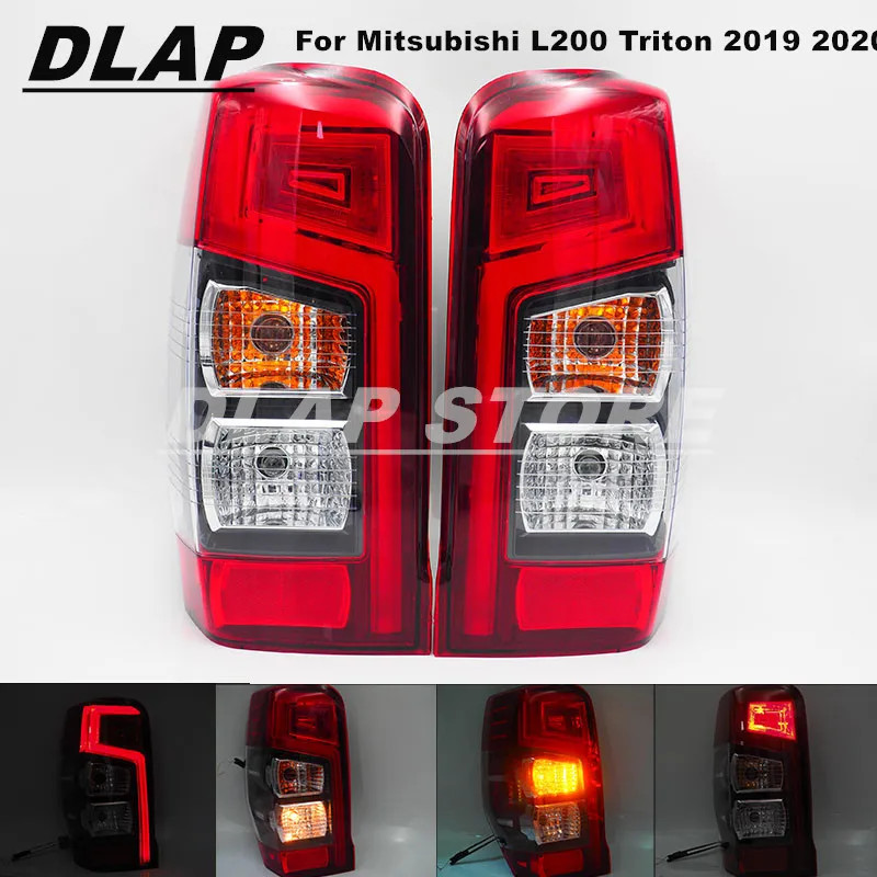 2X Smoked Dynamic LED Tail Lights For Mitsubishi L200 Triton MQ MR 2014 ...
