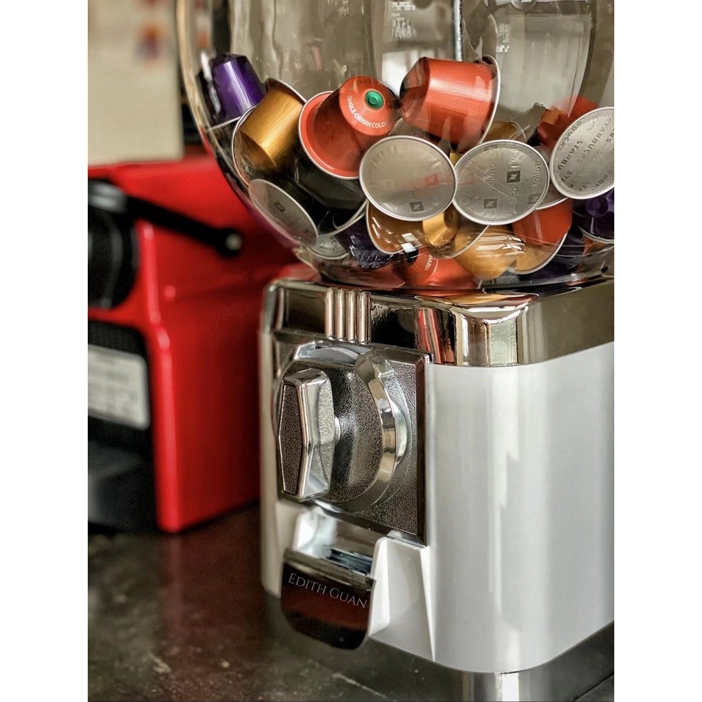 Capsule coffee gashapon storage machine with egg twist, gumball, blind ...