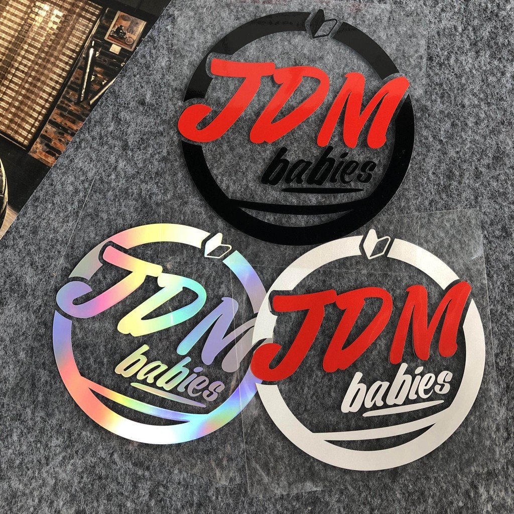 JDM Laser Sticker Motorcycle Car Helmet Scooter bike Cover Scratches ...