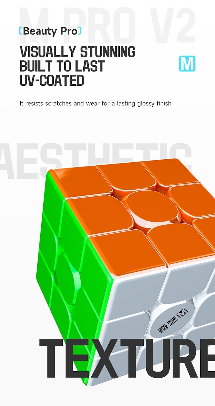 Qiyi M Pro V2 3x3 Flagship Pioneer UV Magnetic Cube Speed Cube | Shopee ...