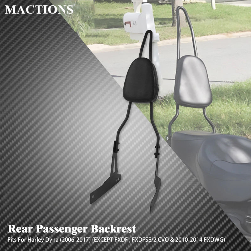 Motorcycle Rear Passenger Backrest Detachable Sissy Bar Back Rest ...