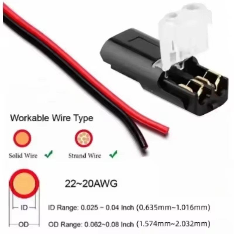 50-10Pcs 2 Pin Way Plug - Electrical Connector Strip Terminal ...