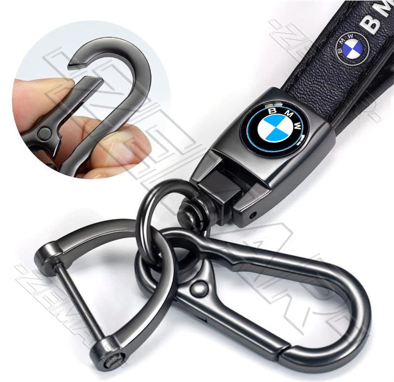 Mitsubishi RALLIART Leather Metal Car Keychain Motorcycle Key Holder ...