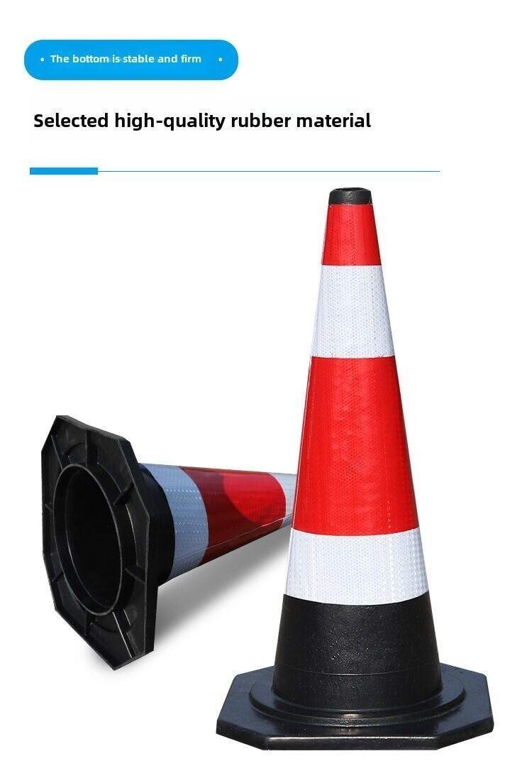 Safety Barrier Cone 60/70cm High Rubber Road Cone Reflective Cone Ice ...