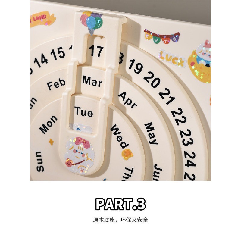 Creative Calendar, Turntable Perpetual Calendar Calendar, 2025 Desk ...