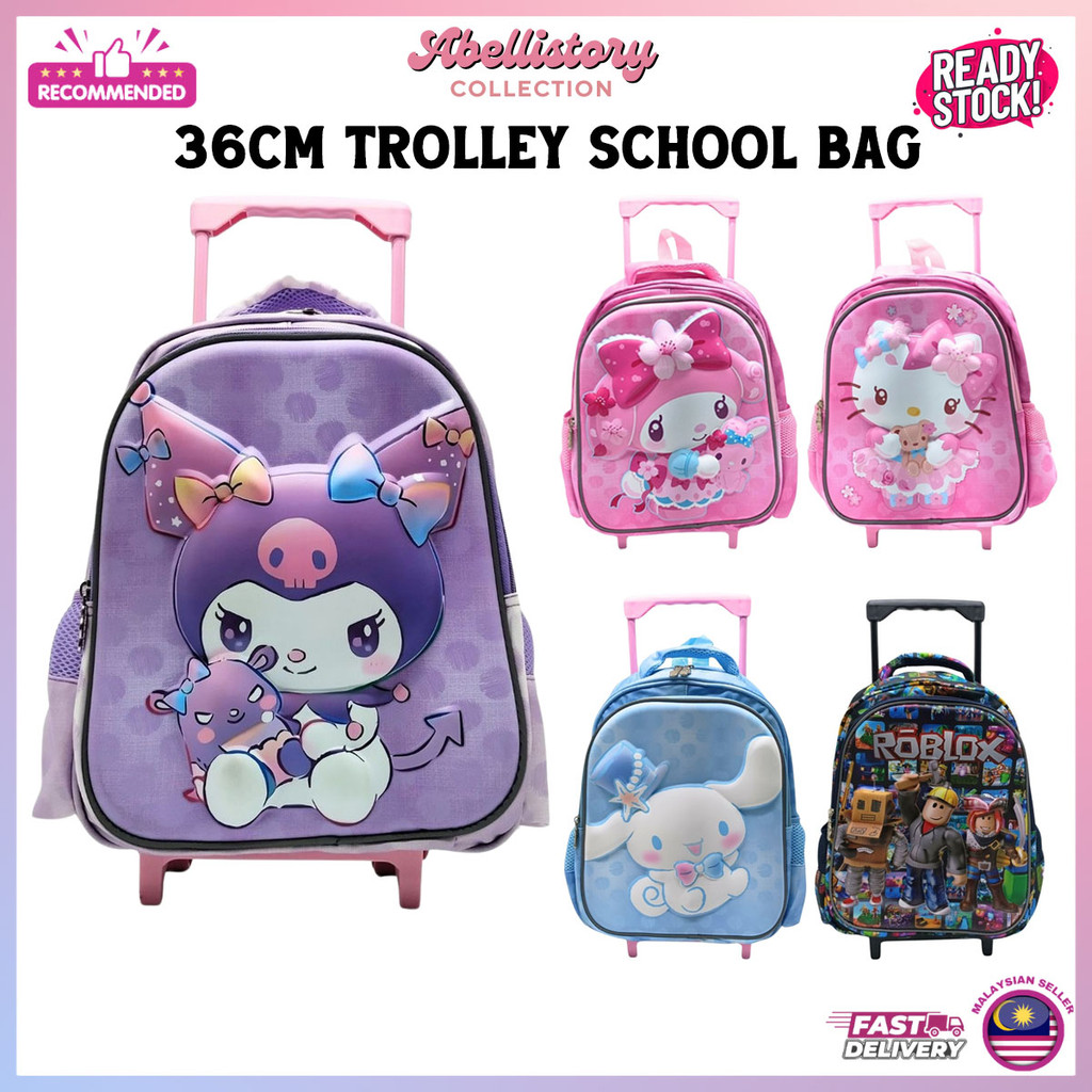 36cm 3D Cartoon School Backpack Kids Waterproof Bagpack Beg Sekolah 14 ...